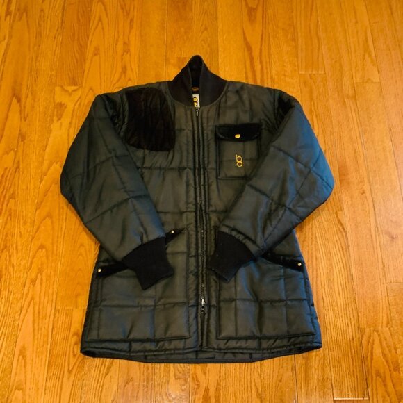 VTG Bob Allen Black Puffer Quilted w/Black Suede Shooting Jacket Mens Medium - Picture 14 of 16
